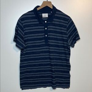 Billy Reid striped polo t-shirt